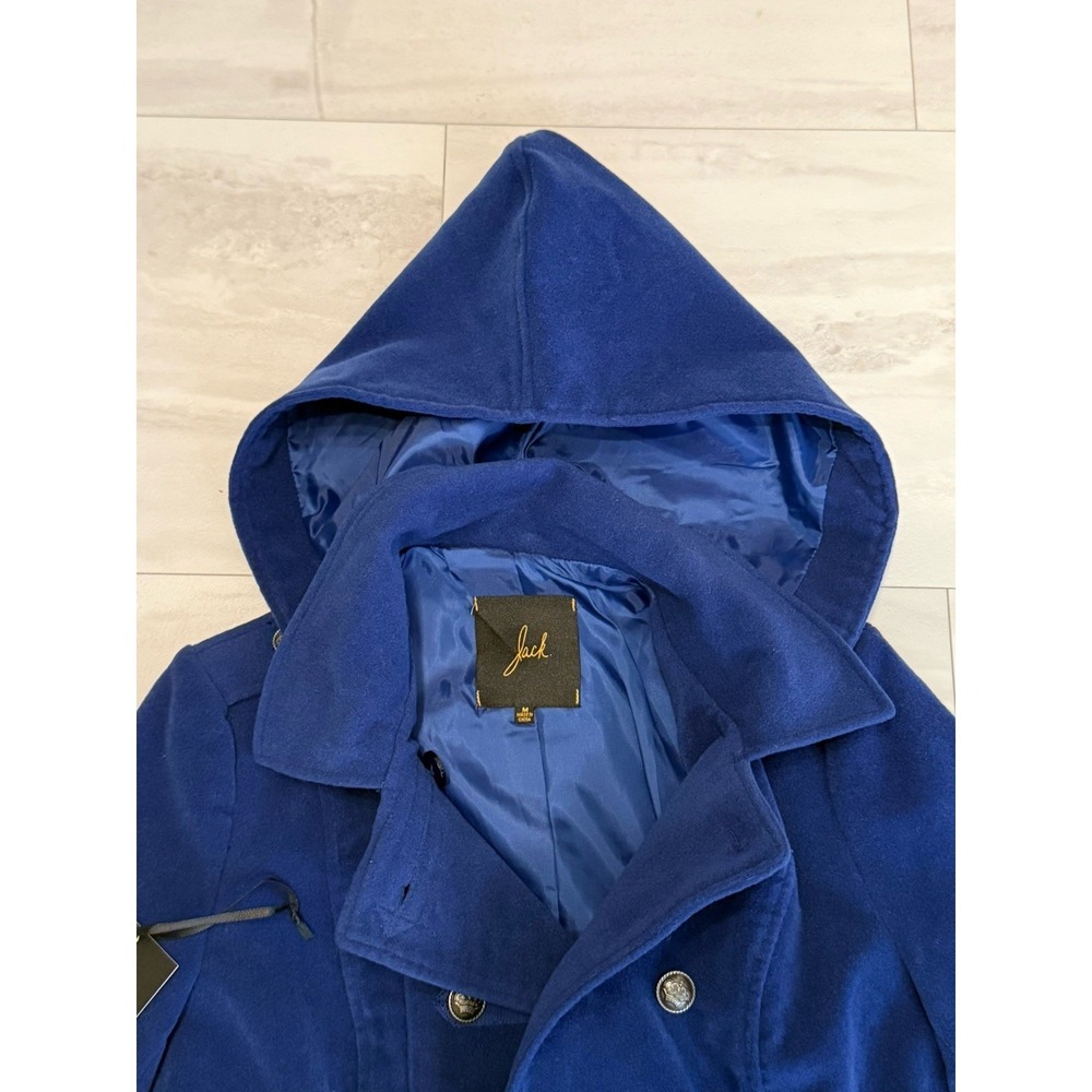 Rare! Jack London Royal Blue Double Breasted Velvet Pea Coat Jacket Size M NWT - Picture 7 of 12